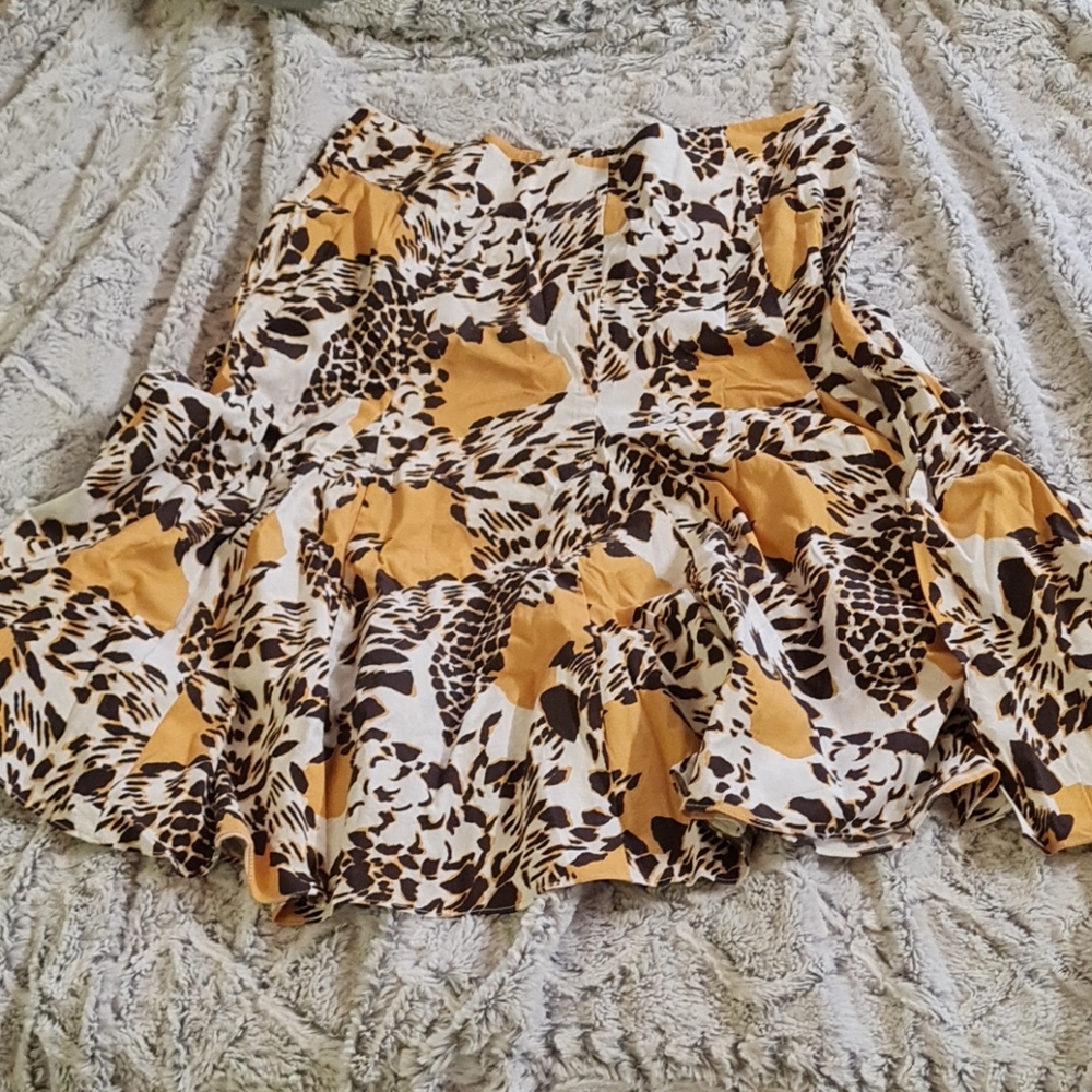 VTG Elliott Lauren Skirt Leopard Animal Print